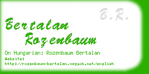 bertalan rozenbaum business card